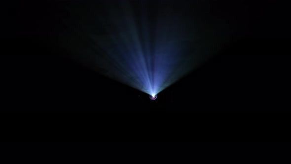 Video projector beam shining through smoke with jibes