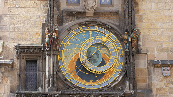 View of Astronomical Clock, Prague, Czech Republic