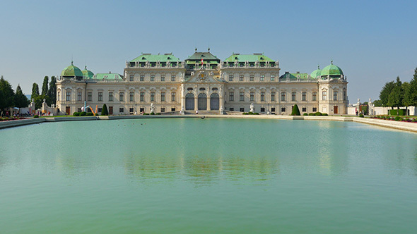 View of Belvedere Palace, Vienna, Austria