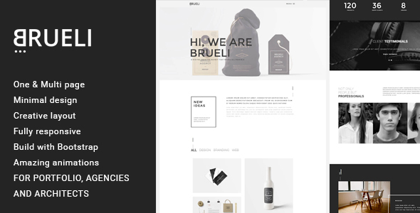 Brueli - Minimal Portfolio / Agency / Architect Template