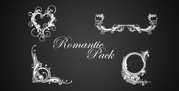 Romantic Pack. Animated Frames And Borders.