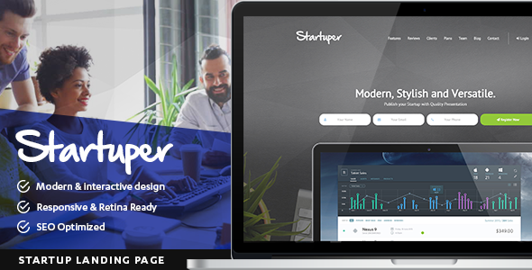Startuper - Startup Landing Page