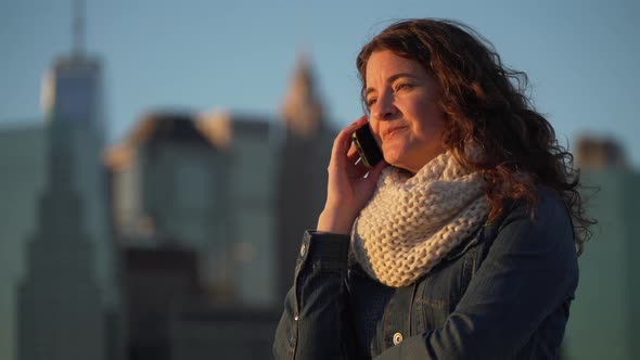 A Beautiful Woman On The Phone
