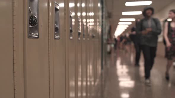 Students Walking Down Hall By Lockers (7 Of 16)