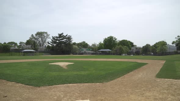 An Empty Public Baseball Diamond alt
