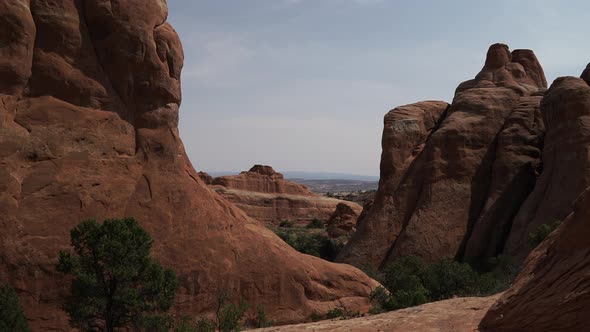 Dolly Shot Of Arches National Park 4
