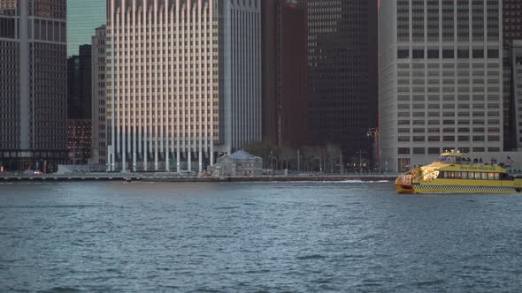 Boats On The Hudson River, Manhattan Shore