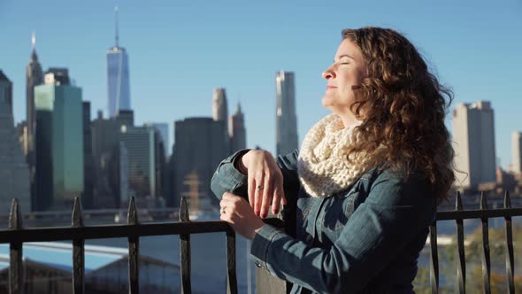 Woman Looks At Nyc Skyline 4 alt