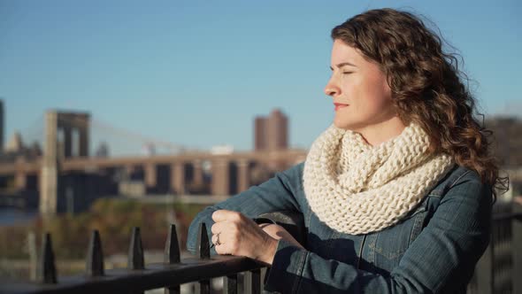 Woman Looks At Nyc Skyline 5 alt