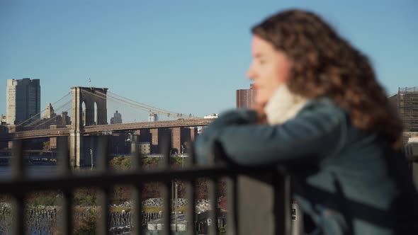 Woman Looks At Nyc Skyline 6