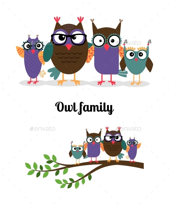 Owl Happy Family