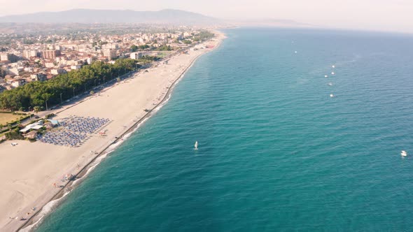 Calabria City aerial view of Locri