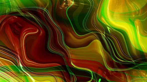 Black Red Green Wavy Trendy Liquid Animated Background