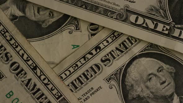 Rotating shot of American money (currency) - MONEY 466
