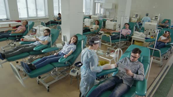 People in Donor Center