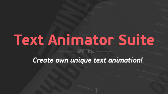 Text Animator Suite | After Effects Script alt