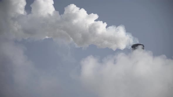 Smoke Comes From the Chimney. Air Pollution. Ecology. Kyiv. Ukraine.