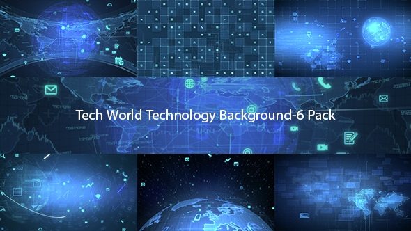 Tech World Technology Background-6 Pack