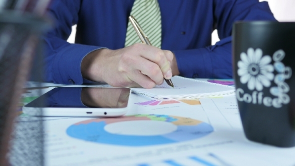 Ceo Working With Diagram