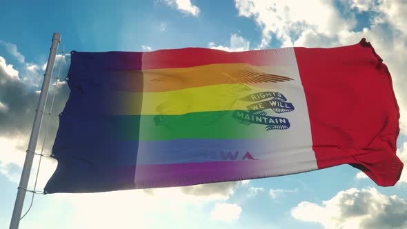 Flag of Iowa and LGBT