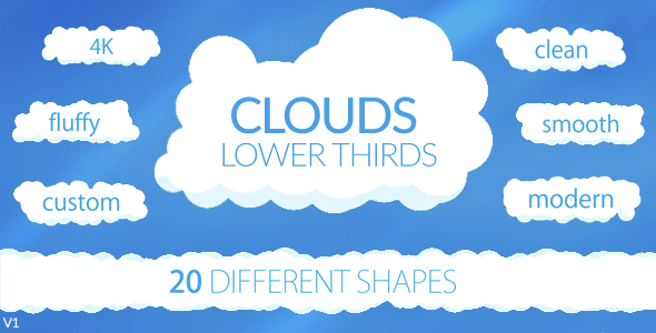 Clouds Lower Thirds, Titles and Text Holders