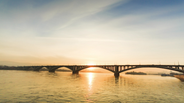Sunset Behind the Bridge  alt