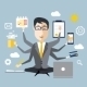 Businessman With Multitasking And Multi Skill - VideoHive Item for Sale