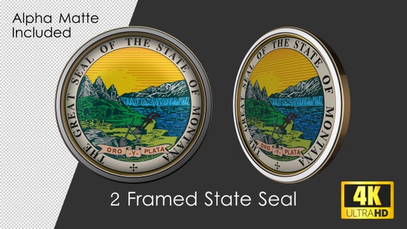 Framed Seal Of Montana State