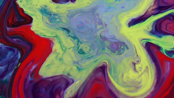 Abstract Oil Surface Moving Surface Liquid Paint Splashing Reaction 7 alt