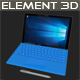 Element 3D Microsoft Suraface Pro 4 - 3DOcean Item for Sale
