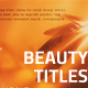 Beauty Titles - VideoHive Item for Sale