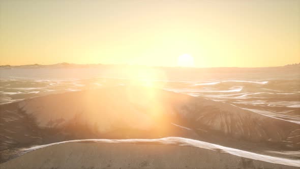 Red Sand Desert Dunes at Sunset alt