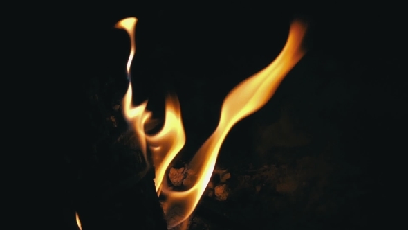 Flames Burning On Black Background alt