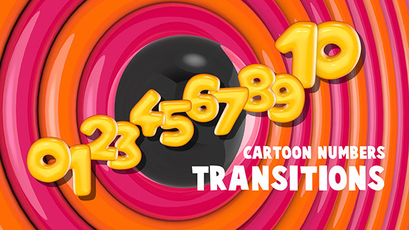 Top 10 Cartoon Numbers Transition Pack- 10 Videos