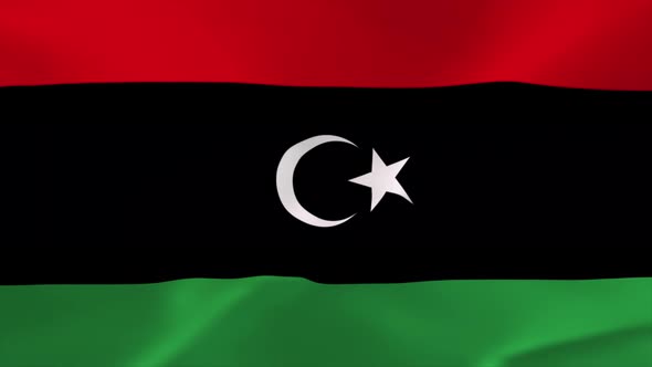 Libya Waving Flag Animation 4K Moving Wallpaper Background