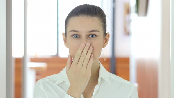 Amazed by Surprise Woman, Indoor