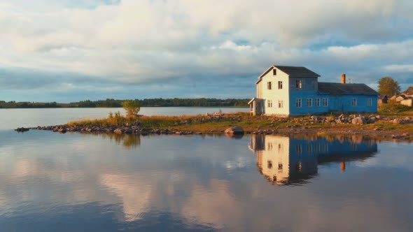 Lonely Wooden House on the Sea Shore, Calm