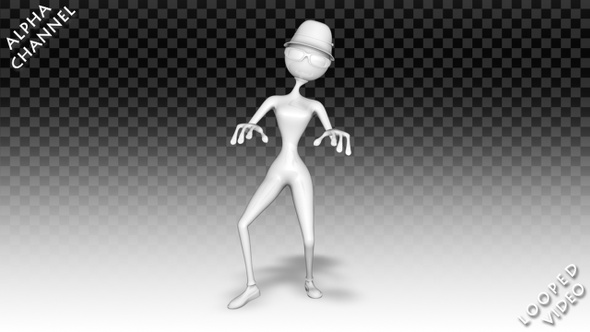 3D Woman Character - Cartoon Twist Dance