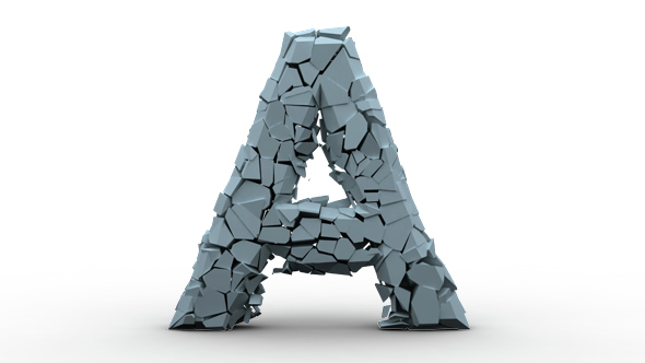3D shattered Letters