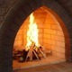 Fire in a Fireplace
