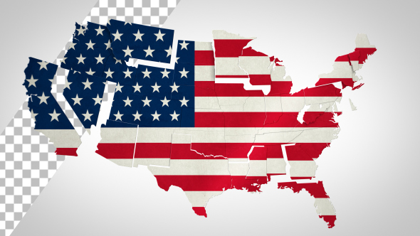 USA Map - States Combine