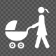 Woman Stick Figure With Baby Cart - VideoHive Item for Sale