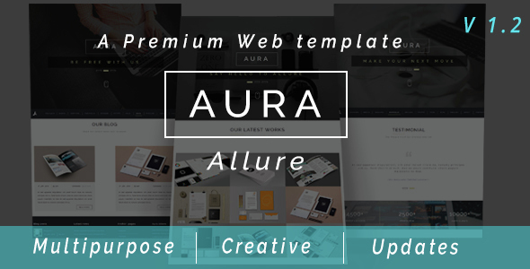 Aura Allure - uniwersalny szablon sieci Web Muse Muse