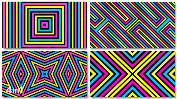 Colorful Lines (4-Pack)