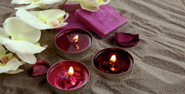 Candles & Soaps & White Orchid on the Sand alt
