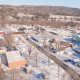 Aerial of Small Town with Snow - VideoHive Item for Sale