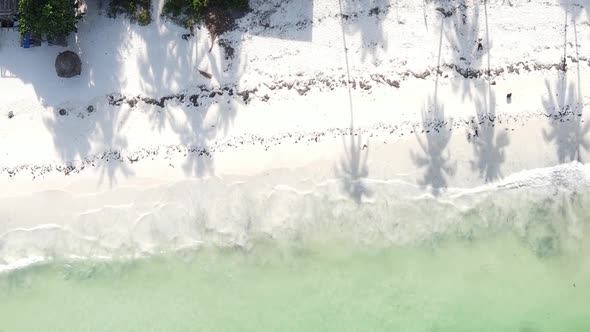 Vertical Video Boats in the Ocean Near the Coast of Zanzibar Tanzania Aerial View