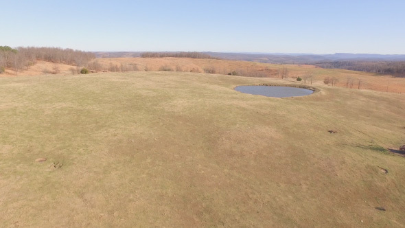 Aerial of Ranch and Farm Fields