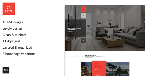 Rento - Real Estate Theme PSD