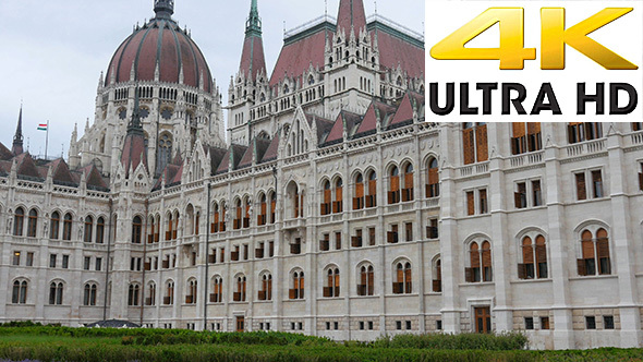 View of Hungarian Gothic Parliament, Budapest, Hungary